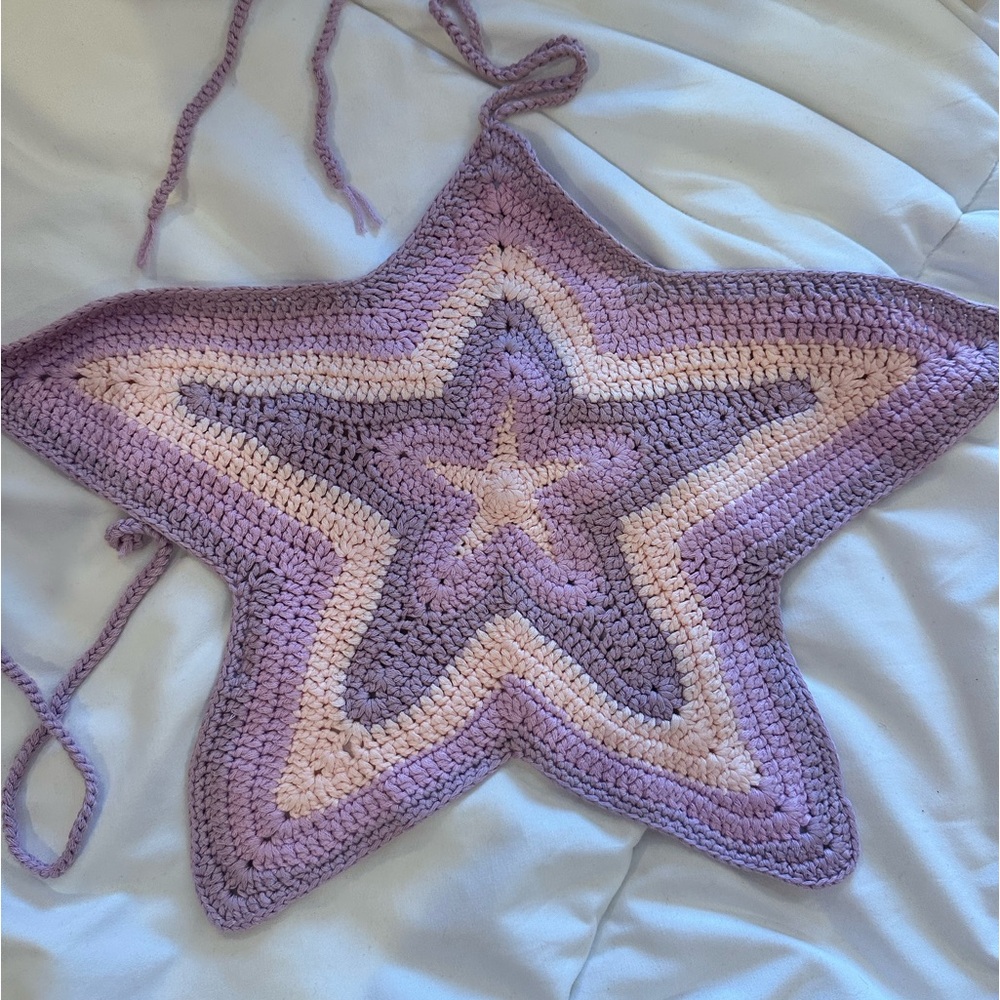 Crochet Trendy Star Backless Top